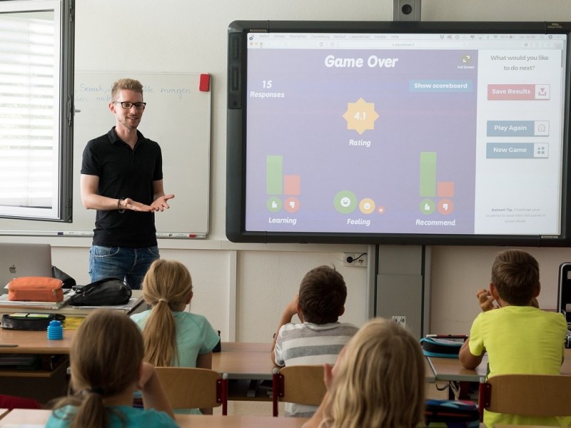 Teacher in a classroom